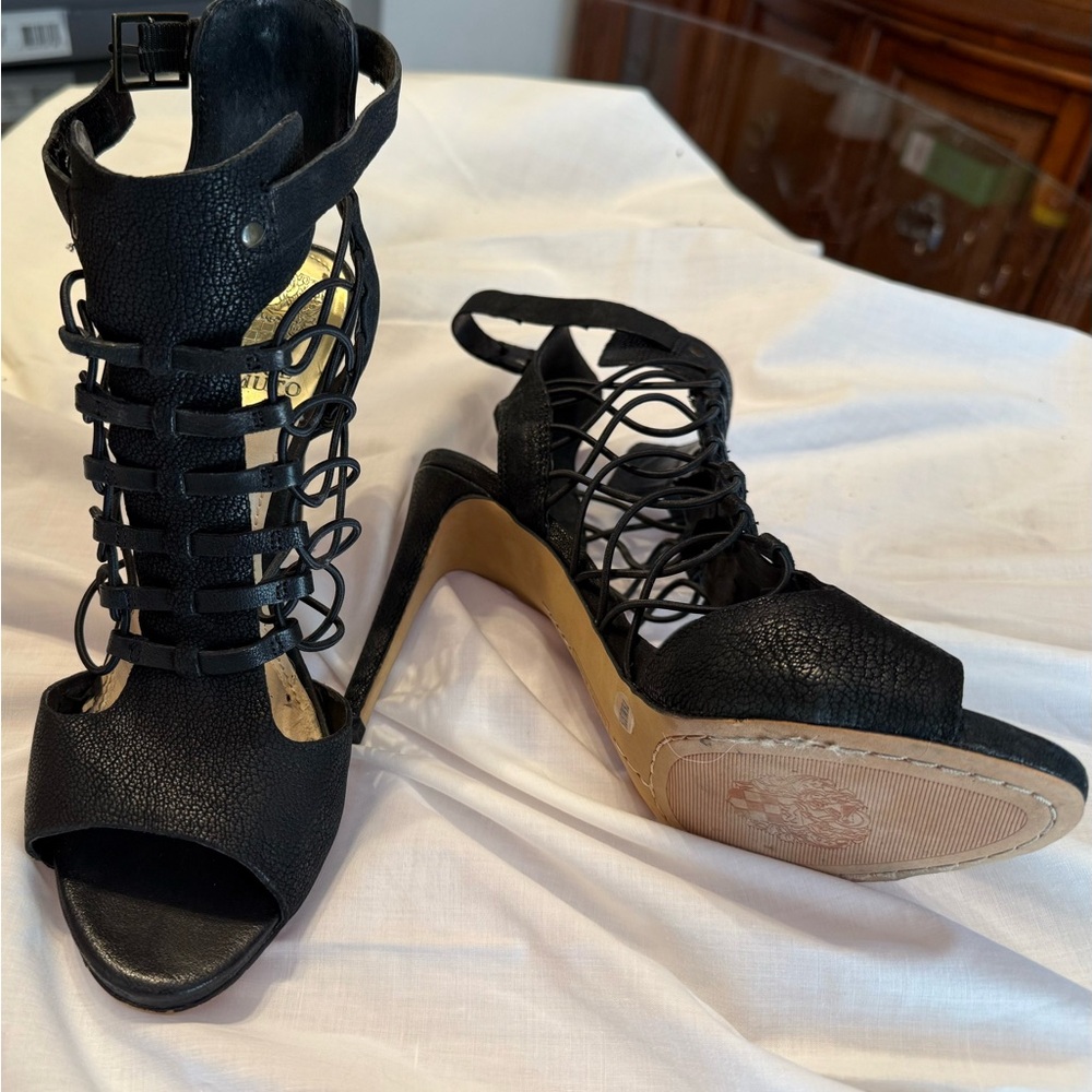 Vince Camuto Fossel Caged Black Heel